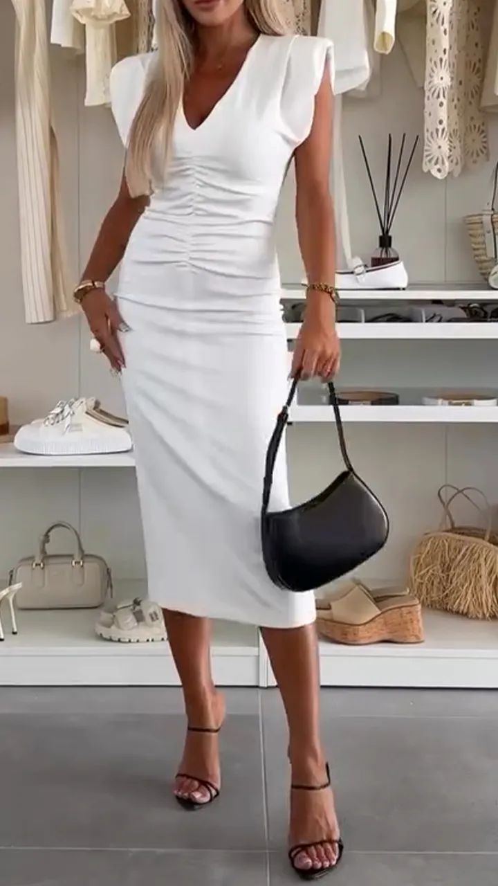 V-neck Temperament Commute Dress Women