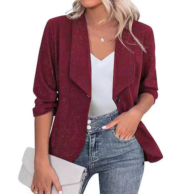 Close-fitting And Slim-fitting Cardigan Graceful Suit Jacket