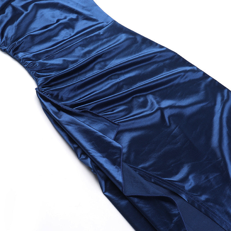 YL24531 Satin Sexy Slit Camisole Gown Dress Women