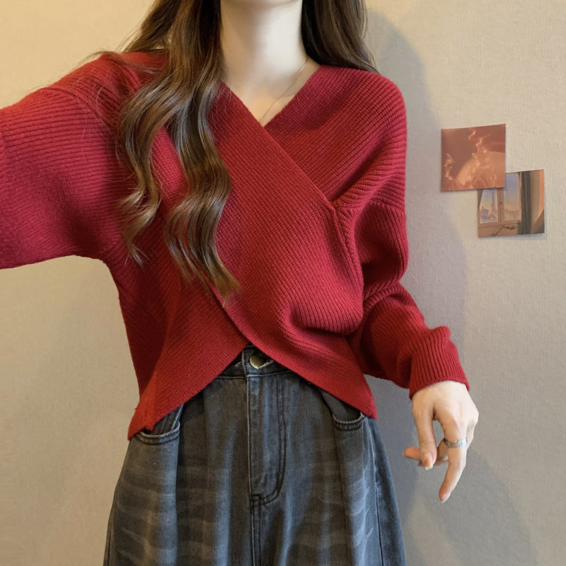 Lazy Short Sweater Design Blouse