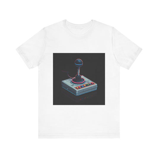 Retro Gaming Joystick Tee, Unisex Jersey Short Sleeve Tee for Gamers, Video Game Gift, Casual Wear, Gamer T-Shirt, Perfect for Birthdays