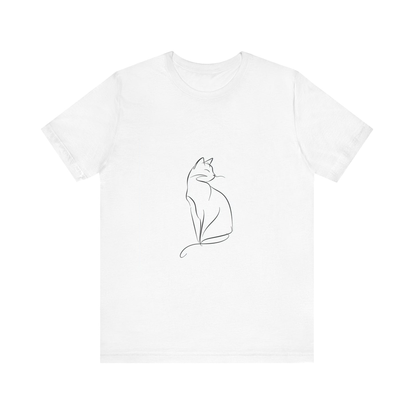 Minimalist Cat Graphic Tee, Cute Cat Lover Shirt, Unisex Tee for Pet Lovers, Gift for Cat Owners, Casual Everyday Wear