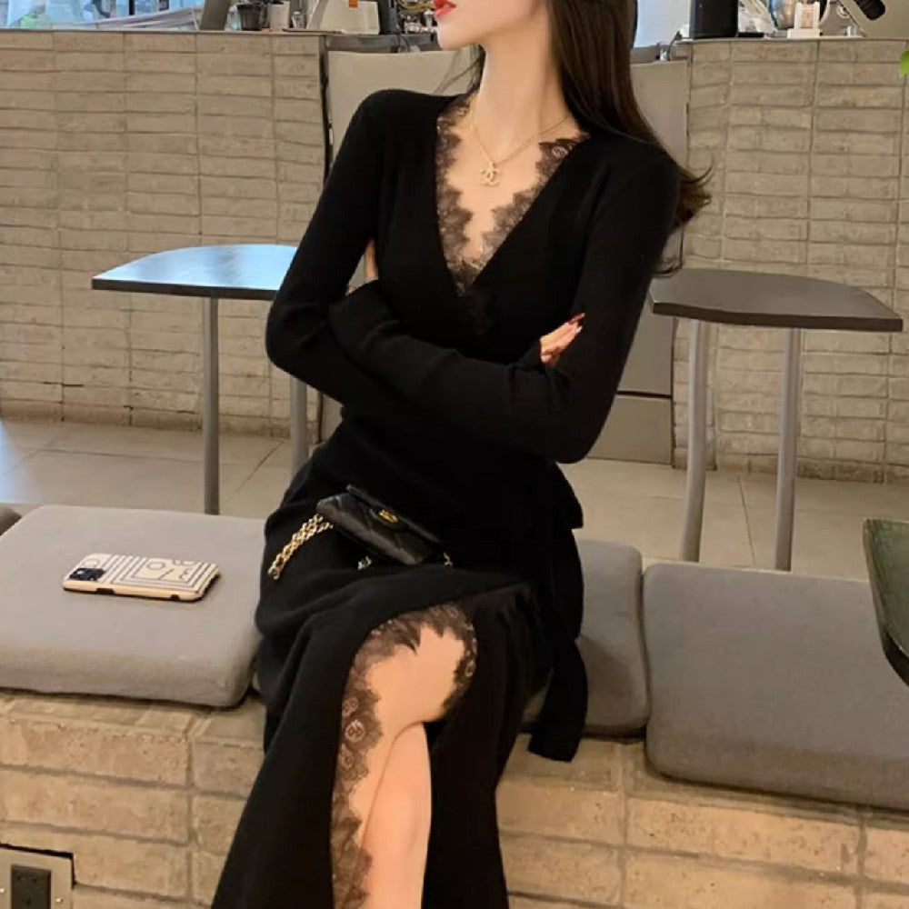 Women's Fashion Personality Slim Fit Woolen Skirt