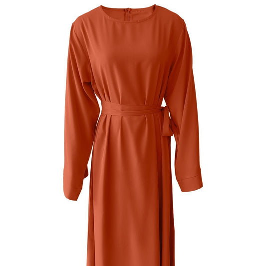 Plus Size Lace Up Muslim Women's Dress