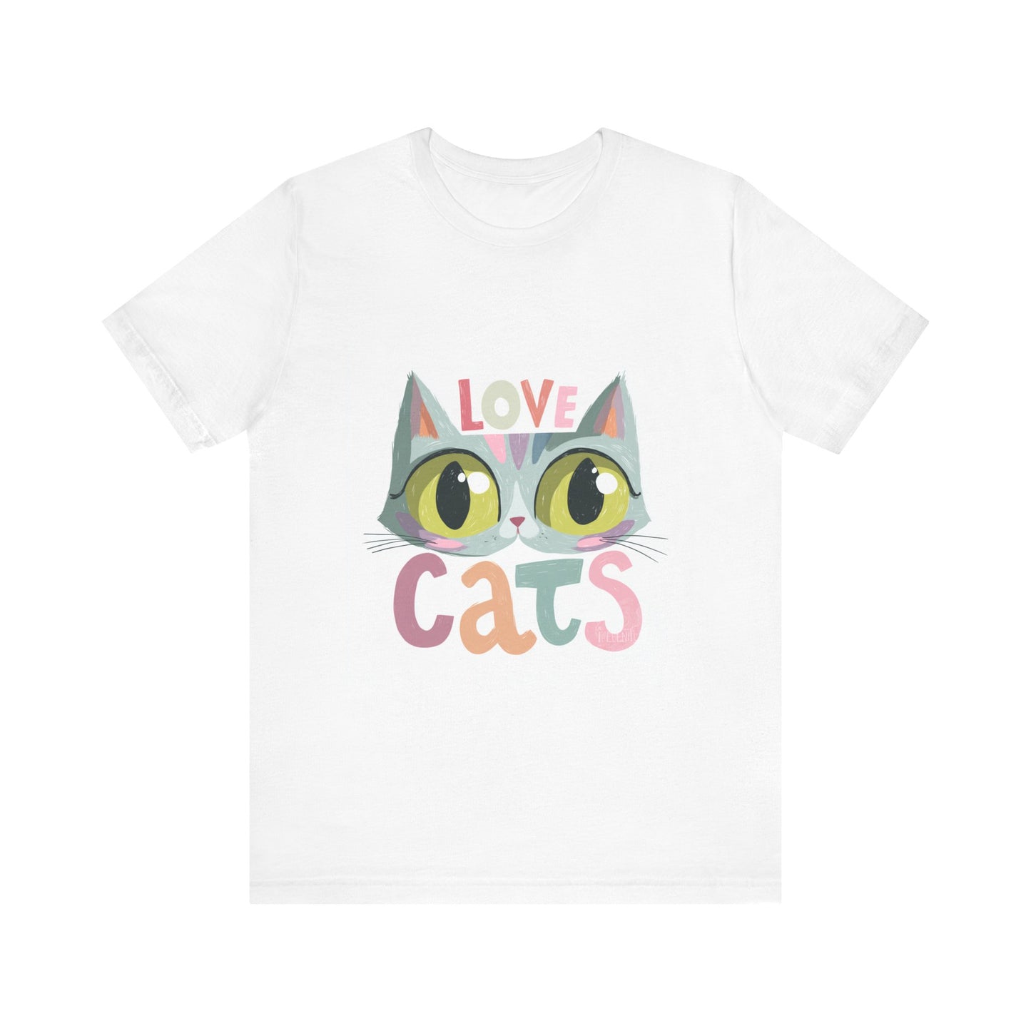 Love Cats Unisex T-Shirt, Cat Lover Tee, Gift for Cat Owners, Cute Cat Shirt, Casual Everyday Wear, Fun Animal Apparel