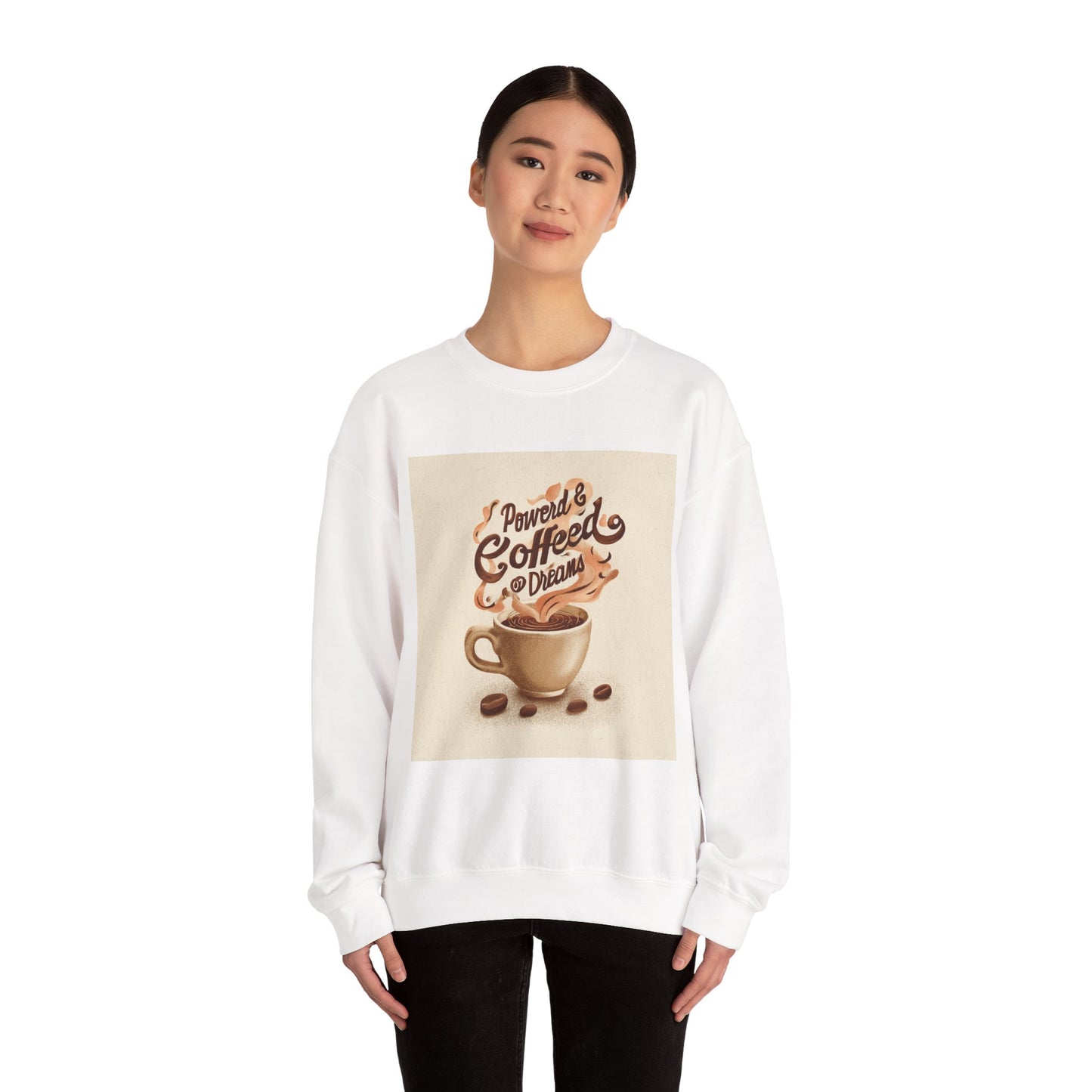 Coffee Dreams Crewneck Sweatshirt, Cozy Coffee Lover Gift, Unisex Pullover, Perfect for Fall, Coffee Enthusiast Apparel, Relaxed Style