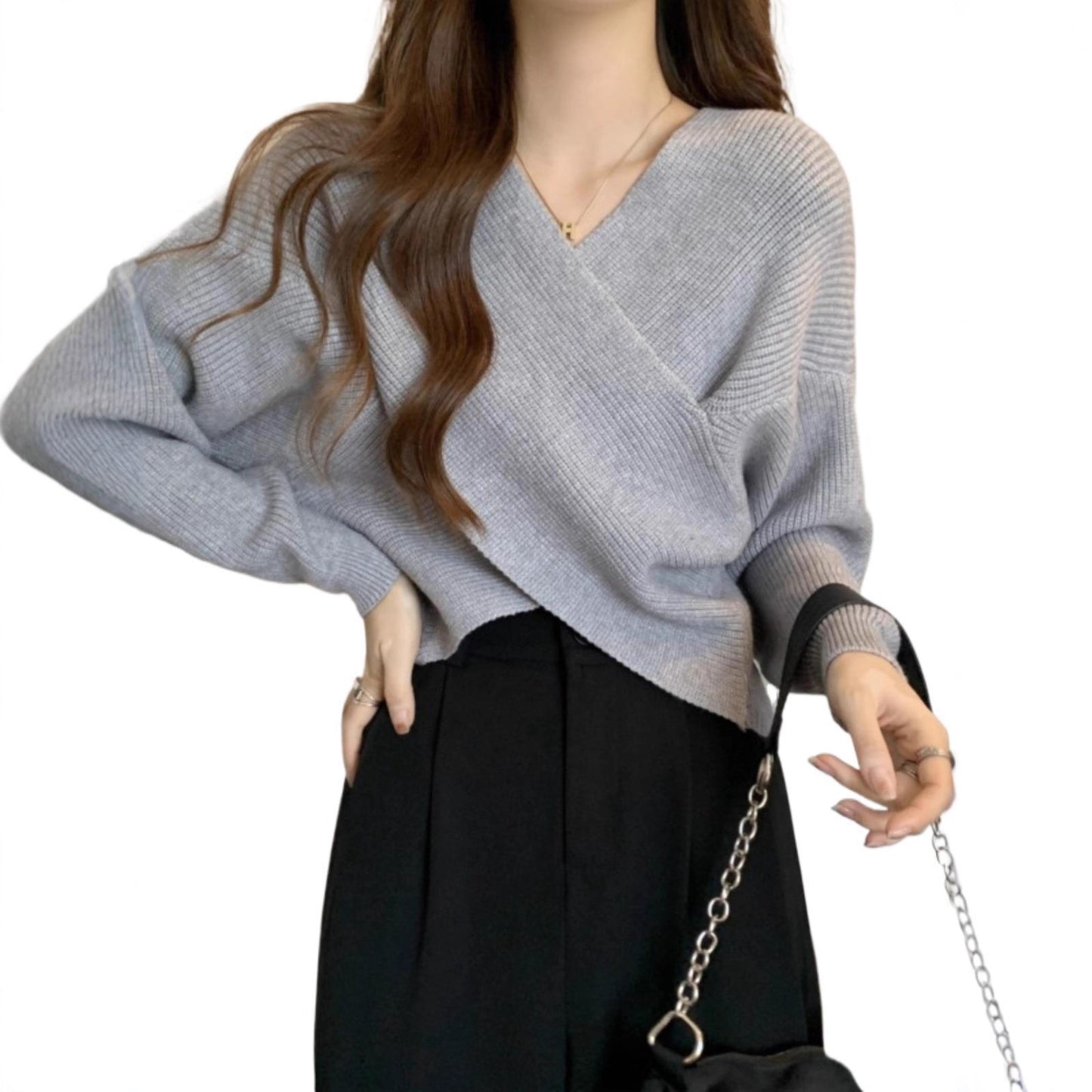 Lazy Short Sweater Design Blouse