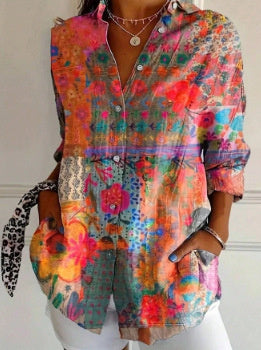 Trendy Long-sleeve Printed Pattern Printed 3D Shirt