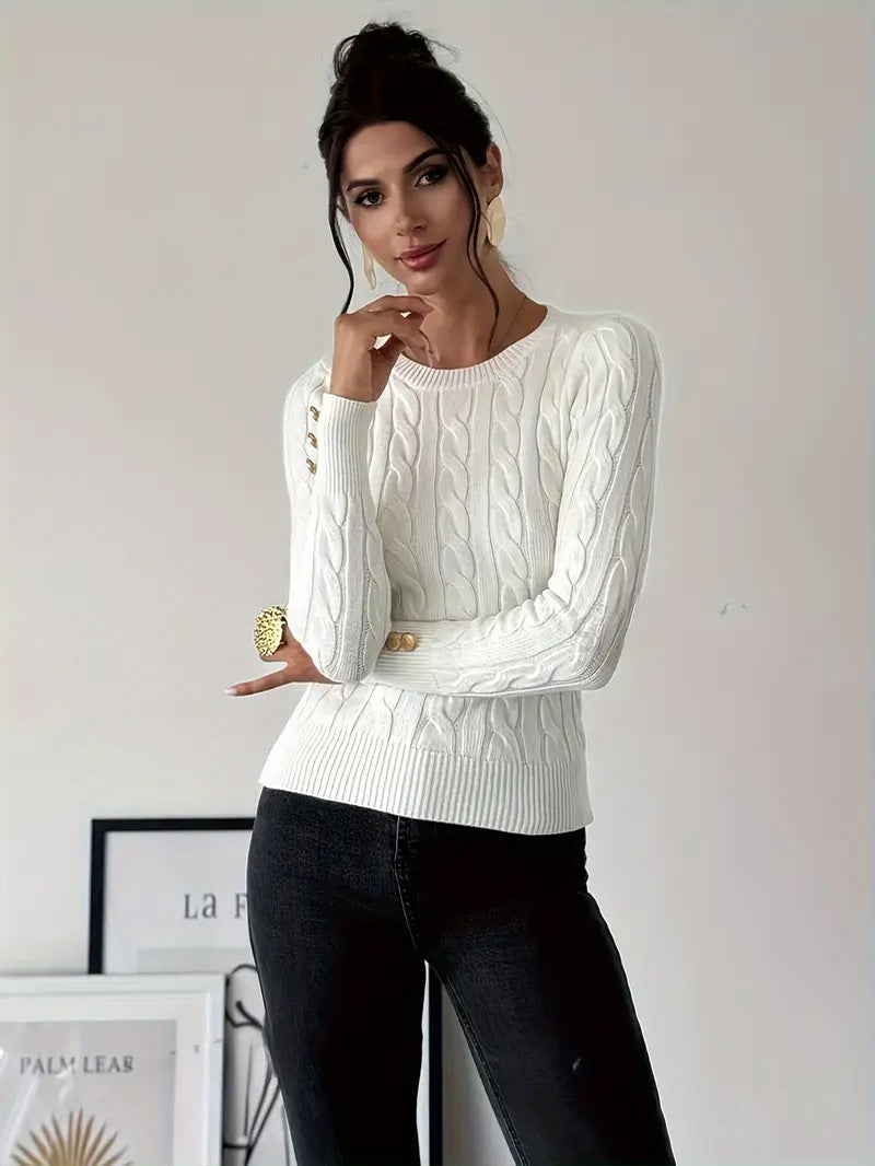Women's Autumn And Winter Round Neck Sweater