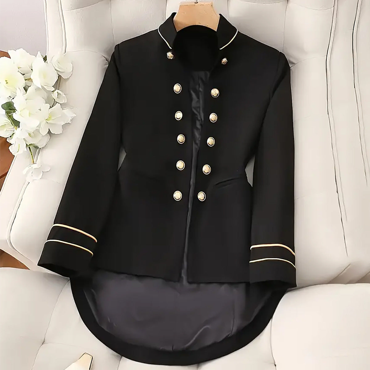 Elegant High-end Slim Irregular Women's Coat