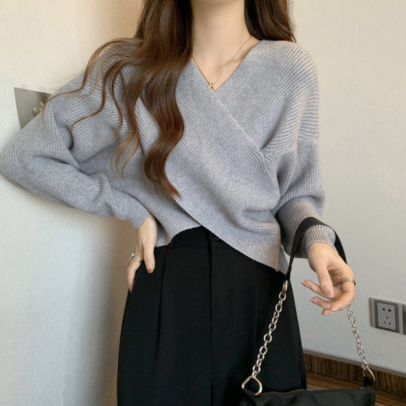 Lazy Short Sweater Design Blouse