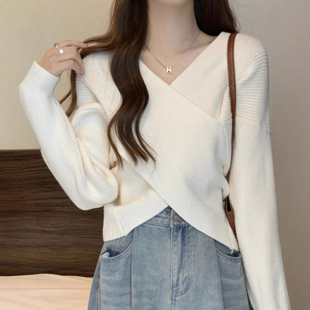 Lazy Short Sweater Design Blouse