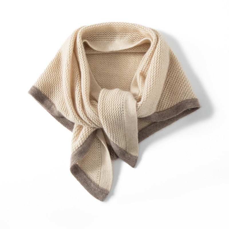 Triangular Binder Knitted Cashmere Shawl