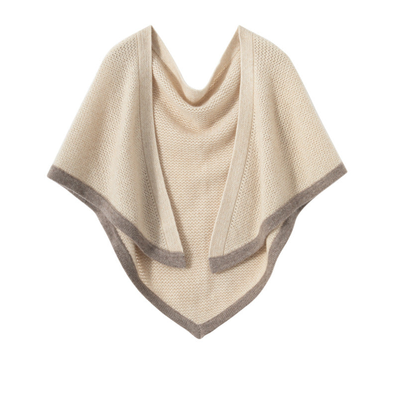 Triangular Binder Knitted Cashmere Shawl