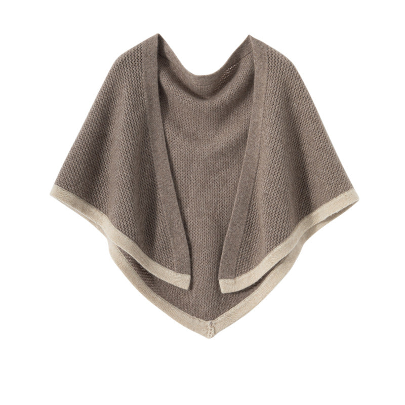 Triangular Binder Knitted Cashmere Shawl