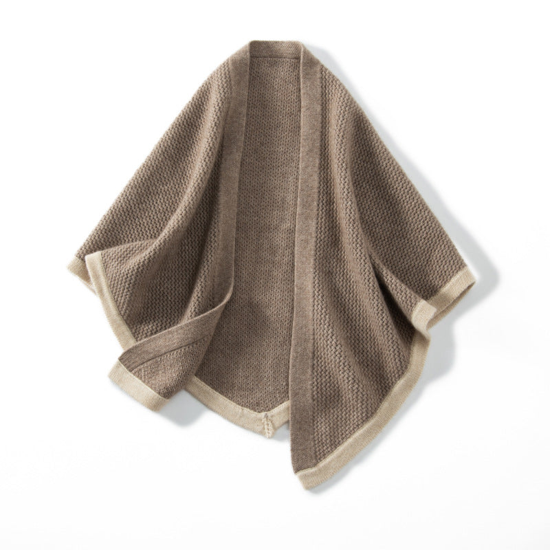 Triangular Binder Knitted Cashmere Shawl
