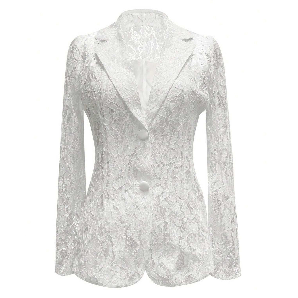 Stitching Hollow-out Petals Elegant Slim Coat