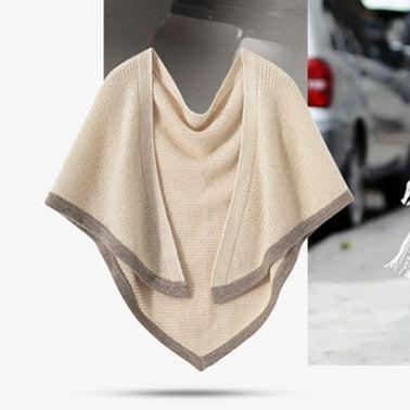 Triangular Binder Knitted Cashmere Shawl
