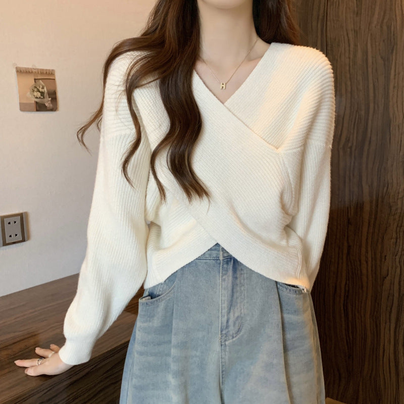 Lazy Short Sweater Design Blouse